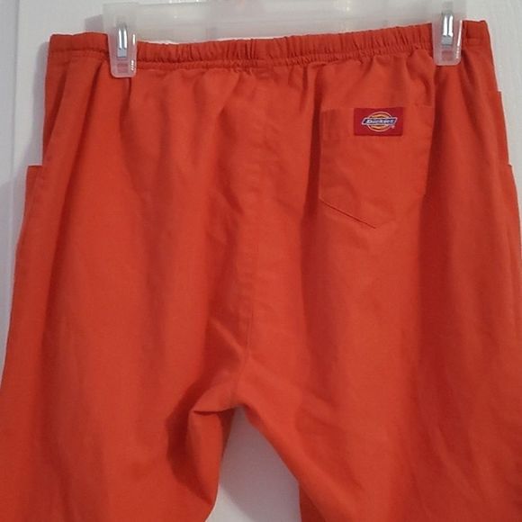 Dickies Burnt Orange Drawstring Straight Leg Pull On Pants Scrubs DePop - Picture 7 of 11